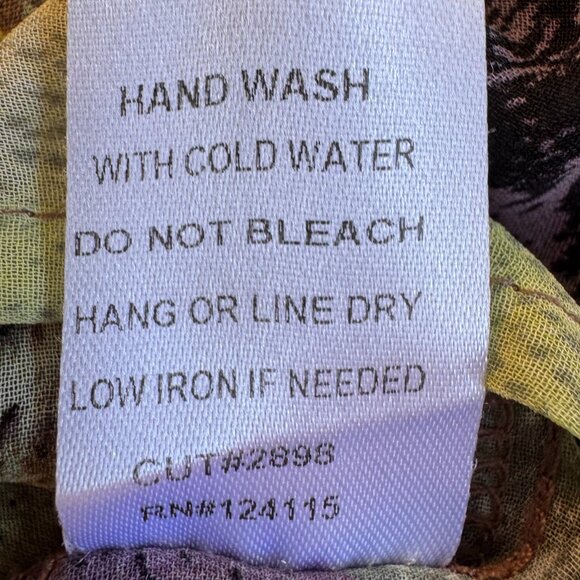 Sophie Rue Anthropologie Forrest Fairy Top Contrast Patchwork Floral High Low S - Picture 7 of 7